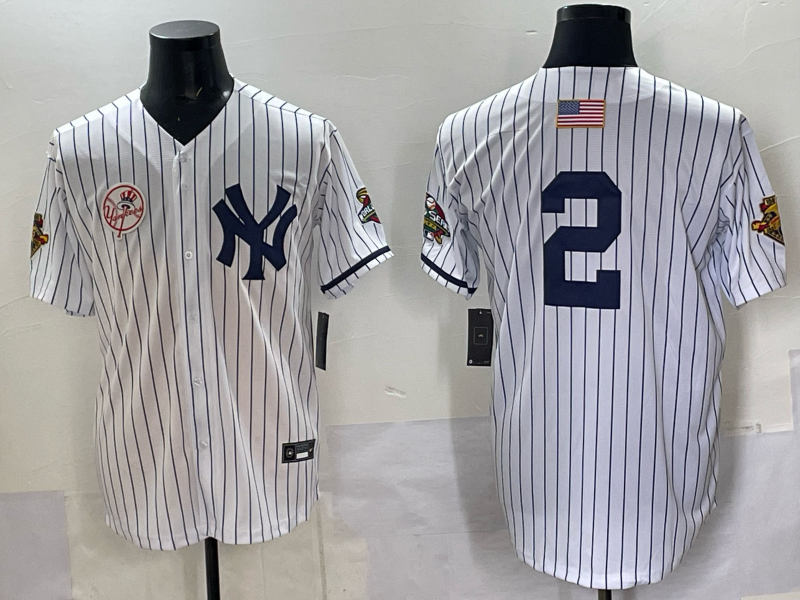 Men New York Yankees #2 white MLB 2025 Nike jersey 007->san francisco 49ers->NFL Jersey